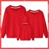 Áo Gia đình Dài Tay Familylove - Mẫu Áo Gia đình Sweater Trơn Dài Tay Chất Nỉ Da Cá Cotton 100%