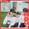 Áo gia đình Sweater FamilyLove - Mẫu gia đình thu đông họa tiết đôi mắt Chất Nỉ Da Cá 100