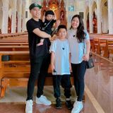 Áo gia đình Familylove - đồ gia đình và bodysuite cho bé chất liệu cotton 100% họa tiết trái tim