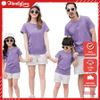 Áo gia đình Familylove - Mẫu Áo gia đình Chữ I'm giữa ngực màu Tím