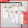 Áo gia đình Familylove -Áo gia đình In Họa Tiết Chú Gấu Đáng Yêu MOSCHINO chất liệu cotton 100% co giãn