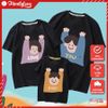 Áo gia đình Familylove-đồ gia đình chibi Family Love you baby chất liệu cotton 100% co giãn