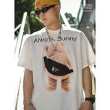 Áo thun nam form rộng chất 100% cotton mềm mịn thấm hút hồ hôi Familylove Gấu Always Sunny Hot Trend