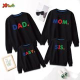 Áo Sweater Gia Đình Familylove - Mẫu Áo Gia Đình In Chữ Sắc Màu Basic Dad,mom,baby,bro,sis  Chất Nỉ Da Cá Cotton 100%
