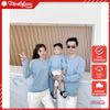 Áo Sweater Gia đình Familylove- Mẫu Áo Gia đình Sweater Graphic Gấu Đáng Yêu Smile Summer Time Chất Nỉ Da Cá Cotton 100%
