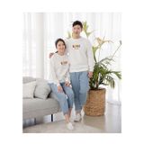 Áo Sweater Gia Đình Familylove - Mẫu Áo Sweater  Họa Tiết Trái Tim Xinh Xắn Love Gumuf Ank A Chất Nỉ Da Cá Cotton 100%
