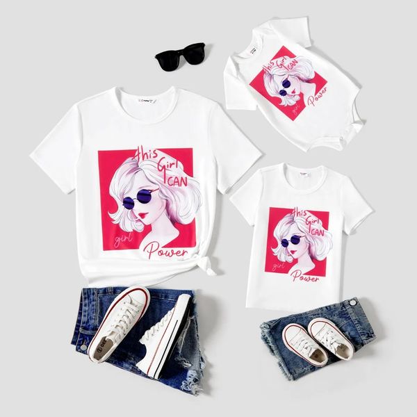 Áo Đôi Mẹ Bé Familylove - Đồ đôi mẹ và bé THIS GIRL CAN POWER dễ thương Chất Cotton 100 Cao Cấp