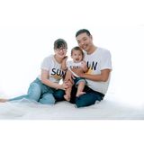 Áo gia đình Familylove - đồ gia đình chất liệu cotton 100% siêu mềm mịn họa tiết SUN dễ thương
