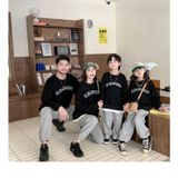 Áo Sweater Gia đình Familylove - Mẫu Áo Gia đình Sweater In Chữ KXLFCHN Xinh Xắn Ấm Áp  Chất Nỉ Da Cá Cotton 100%