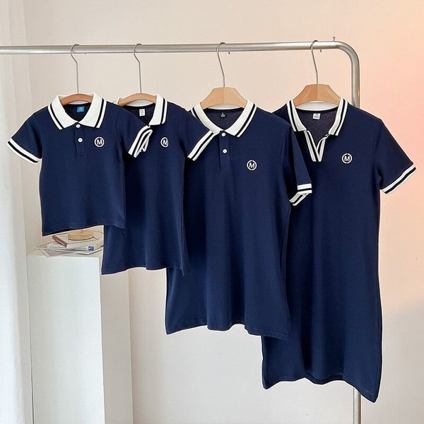 Áo Gia Đình Cổ Trụ Familylove - Đồng Phục Gia Đình Cổ Polo Logo M Chất Liệu Nỉ Da Cá Cotton 100% Co Giãn Cao Cấp