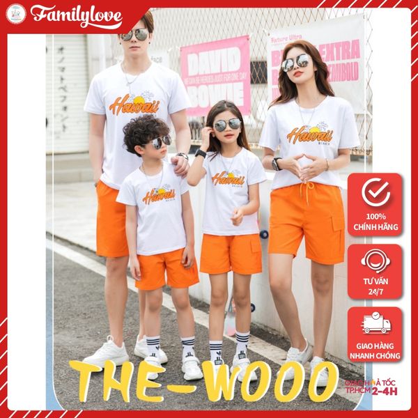 Đồng Phục Đi Biển Familylove - Áo Đồng Phục Gia Đình Đi Biển Mẫu Hawai Beach