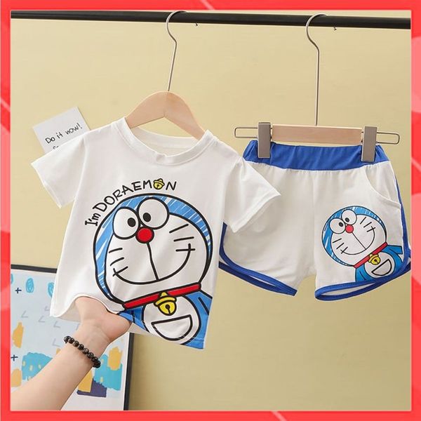 Bộ quần áo bé gái Doreamon cute Size từ 9-40kg. Chuẩn shop - Logo thương hiệu  Cotton 100% co giãn 4 chiều, mát