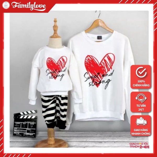 ÁO THUN GIA ĐINH THU ĐÔNG SWEET - Thời trang Familylove  Hàng chuẩn thương hiệu