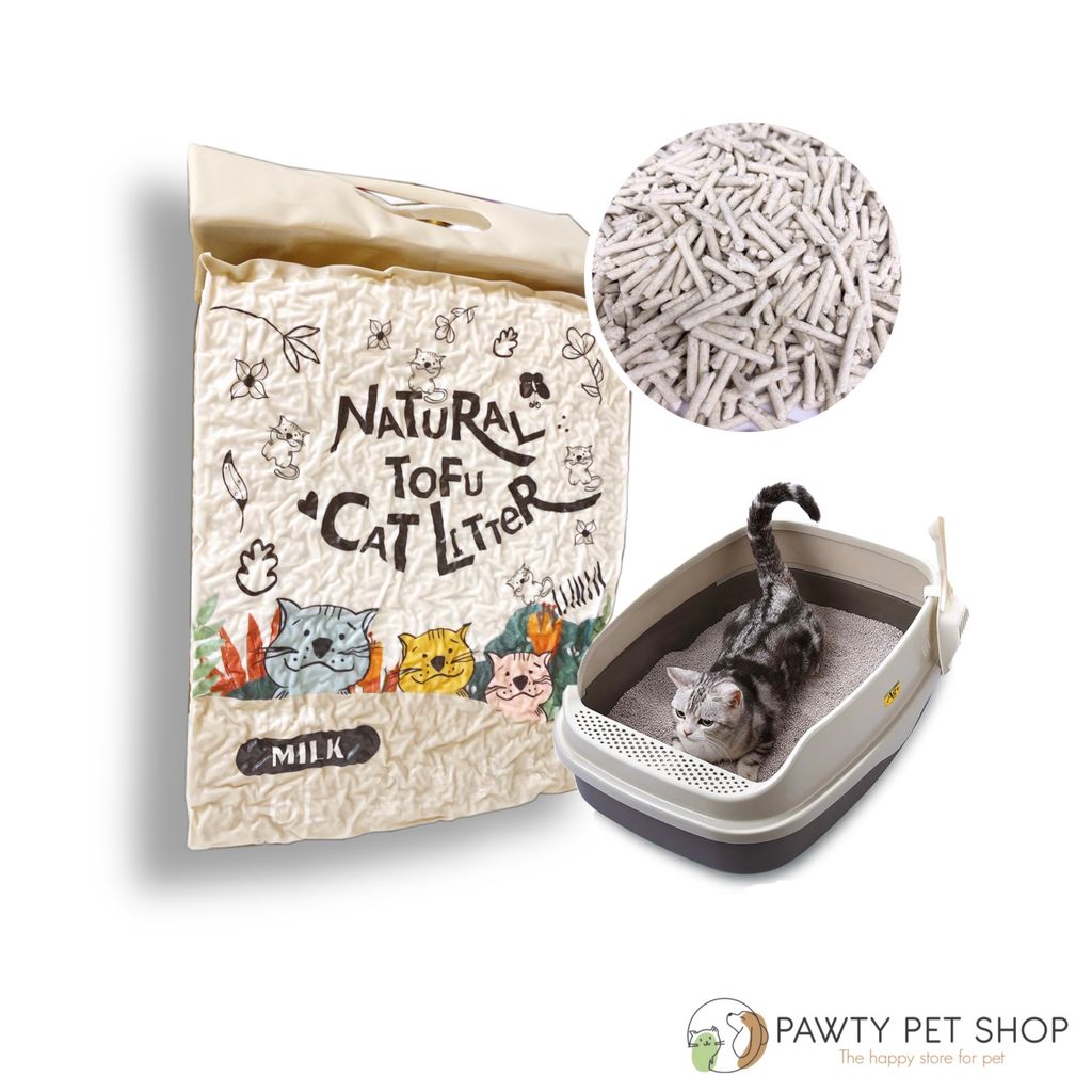 Cát vệ sinh Natural Tofu Cat Litter cho mèo mùi sữa PAWTY PET SHOP Đồ dùng & phụ kiện thú cưng