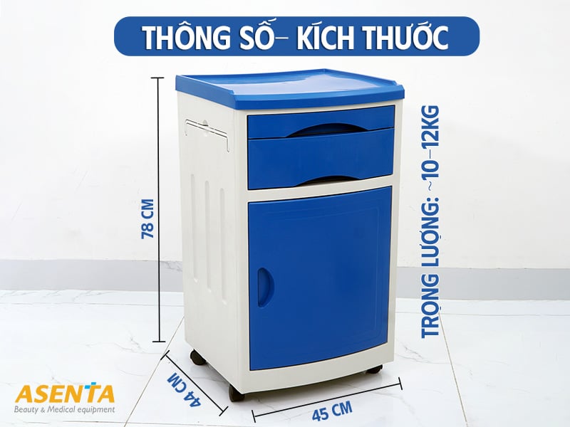 Tủ đầu giường bệnh nhân Hi-MEC HMBC-201