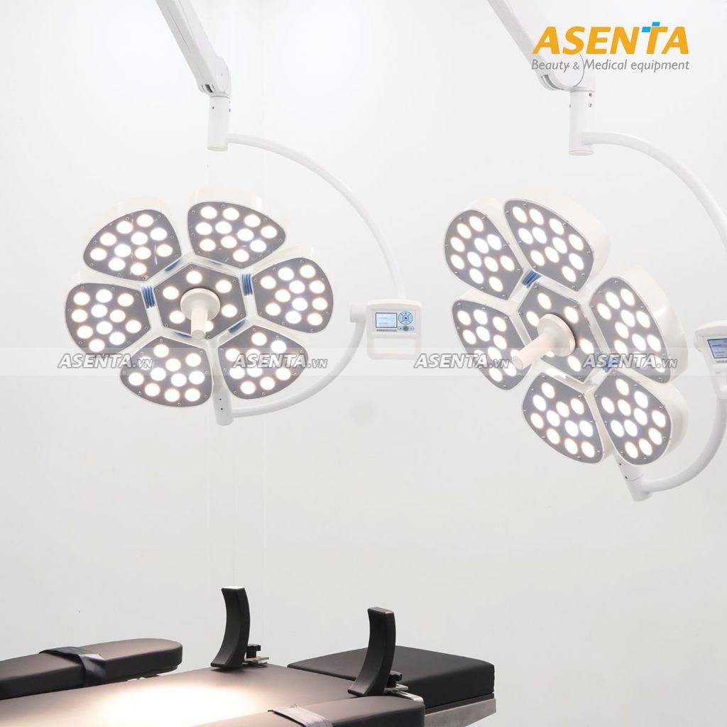 Đèn phẫu thuật treo trần 2 nhánh PETAL 6/6 cánh hoa