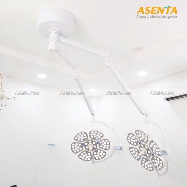 Đèn phẫu thuật treo trần 2 nhánh PETAL 6/6 cánh hoa