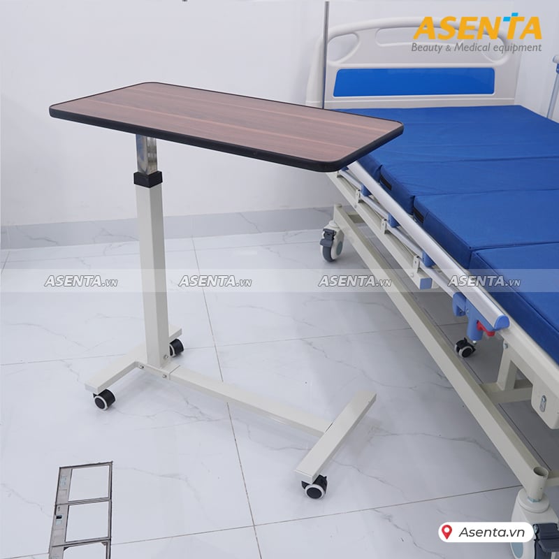 Bàn ăn mặt gỗ di động cho bệnh nhân HMDT-1020