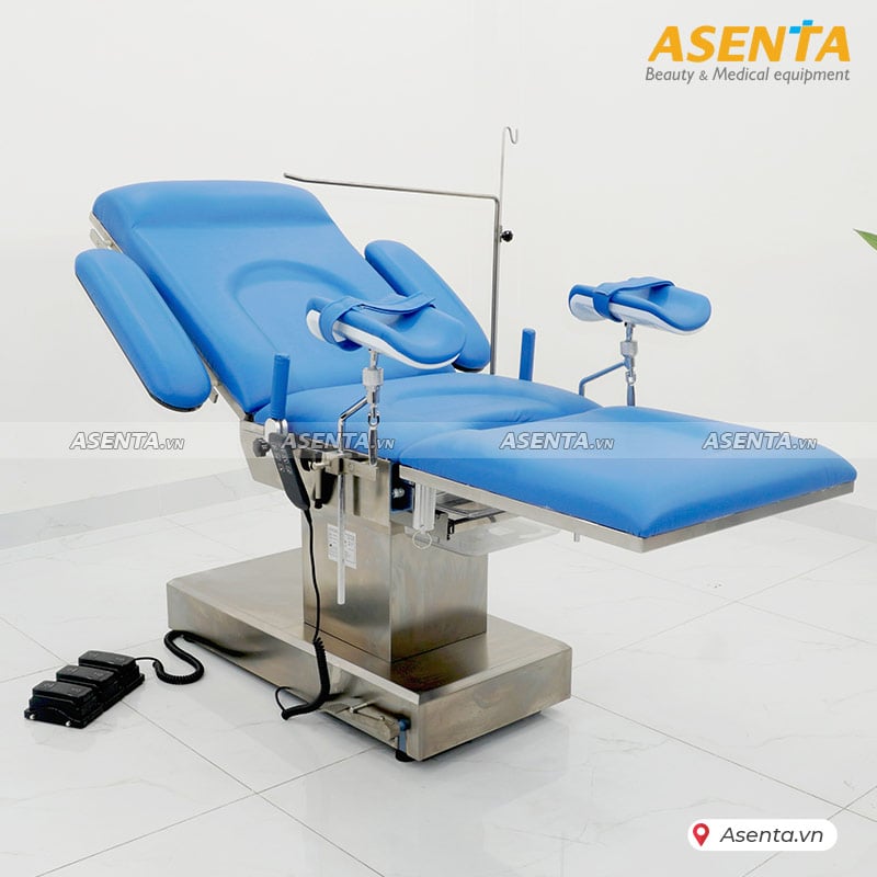 Bàn khám sản phụ khoa chỉnh điện cao cấp Hi-MEC SB-804 (có chân)
