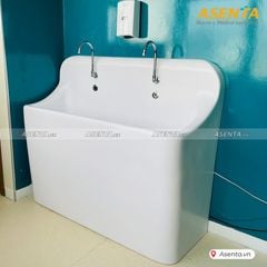 Bồn rửa tay tiệt trùng composite 2 vòi dạng đứng