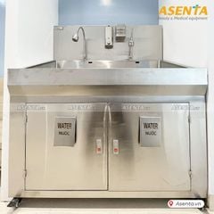 Bồn rửa tay tiệt trùng inox 2 vòi tự động