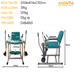 GHẾ TẬP CƠ ĐÙI LỚN KHUNG SƯỜN INOX