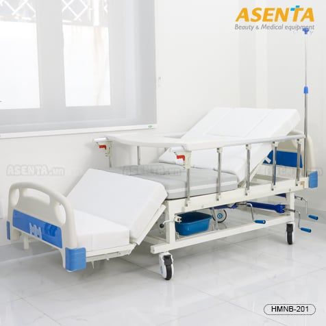Giường hồi sức cấp cứu ICU 4 tay quay đa chức năng có bô HMNB-2010