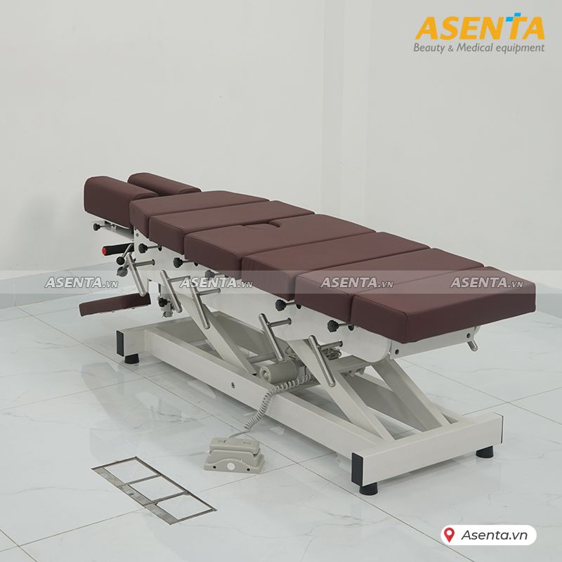 Giường nắn chỉnh cột sống chỉnh điện 6 khúc 4 cần gạt HERAB-2040