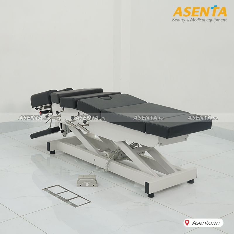 Giường nắn chỉnh cột sống chỉnh điện 6 khúc 4 cần gạt HERAB-2040