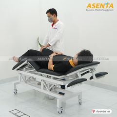 Giường nắn chỉnh xương khớp Chiropractic chỉnh điện 2 động cơ 3 khúc có tách chân HERAB - 1020