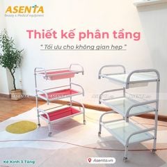 Kệ Inox 3 Tầng Mặt Kính