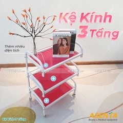 Kệ Inox 3 Tầng Mặt Kính