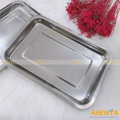 Khay inox hình chữ nhật, khay inox y tế