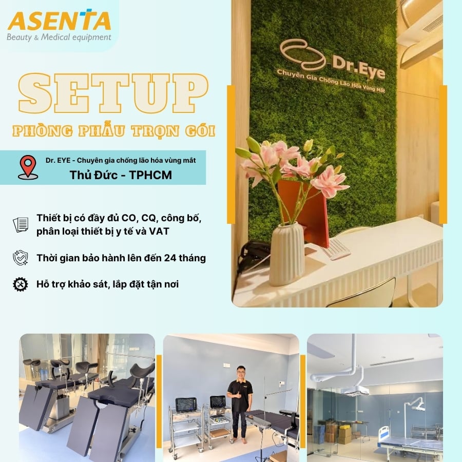 Mẫu setup phòng phẫu trọn gói tại Dr. Eye - Chuyên gia chống lão hóa vùng mắt