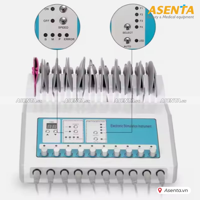 Máy điện xung 10 cổng bản tiếng Việt