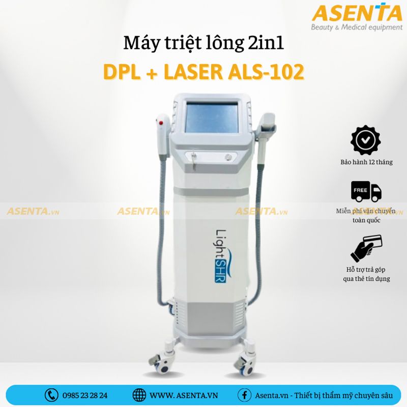 脱毛機( máy triệt lông) Máy Triệt Lông DPL Laser 2in1 ALS-102 Nhập Khẩu Chính Hãng | Asenta.vn