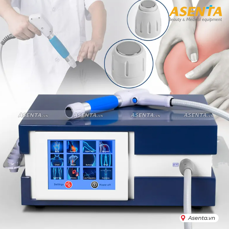 Máy xung kích điều trị, trị liệu Ginha Q90 lực 10 bar