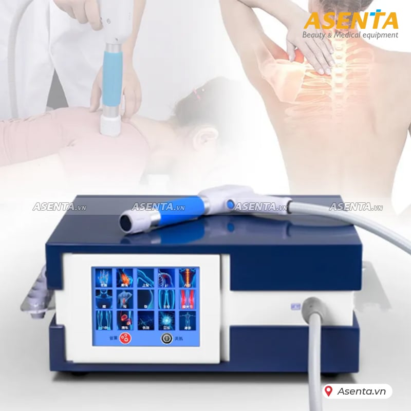 Máy xung kích điều trị, trị liệu Ginha Q90 lực 10 bar