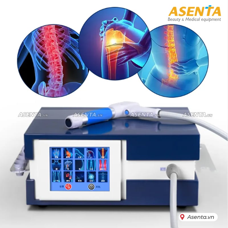 Máy xung kích điều trị, trị liệu Ginha Q90 lực 10 bar