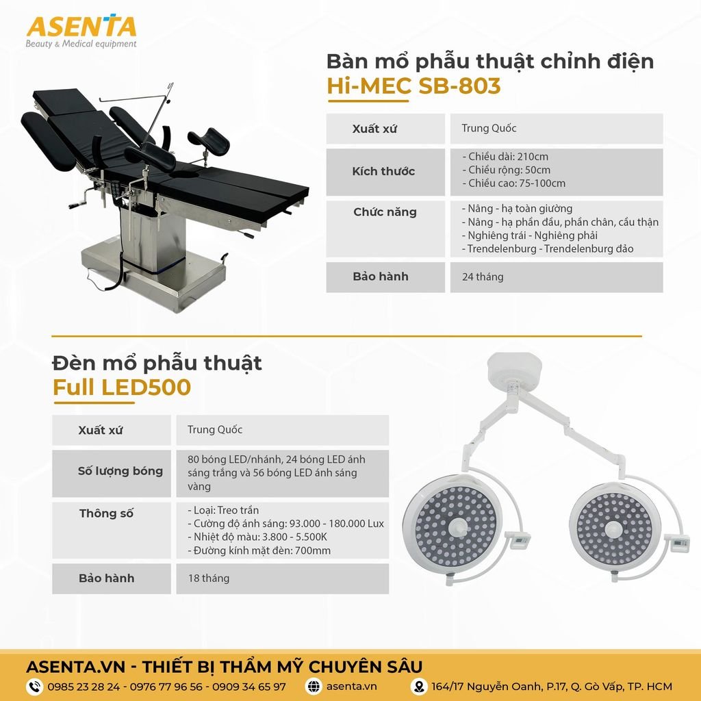 Setup combo thiết bị phòng phẫu - Gói cao cấp