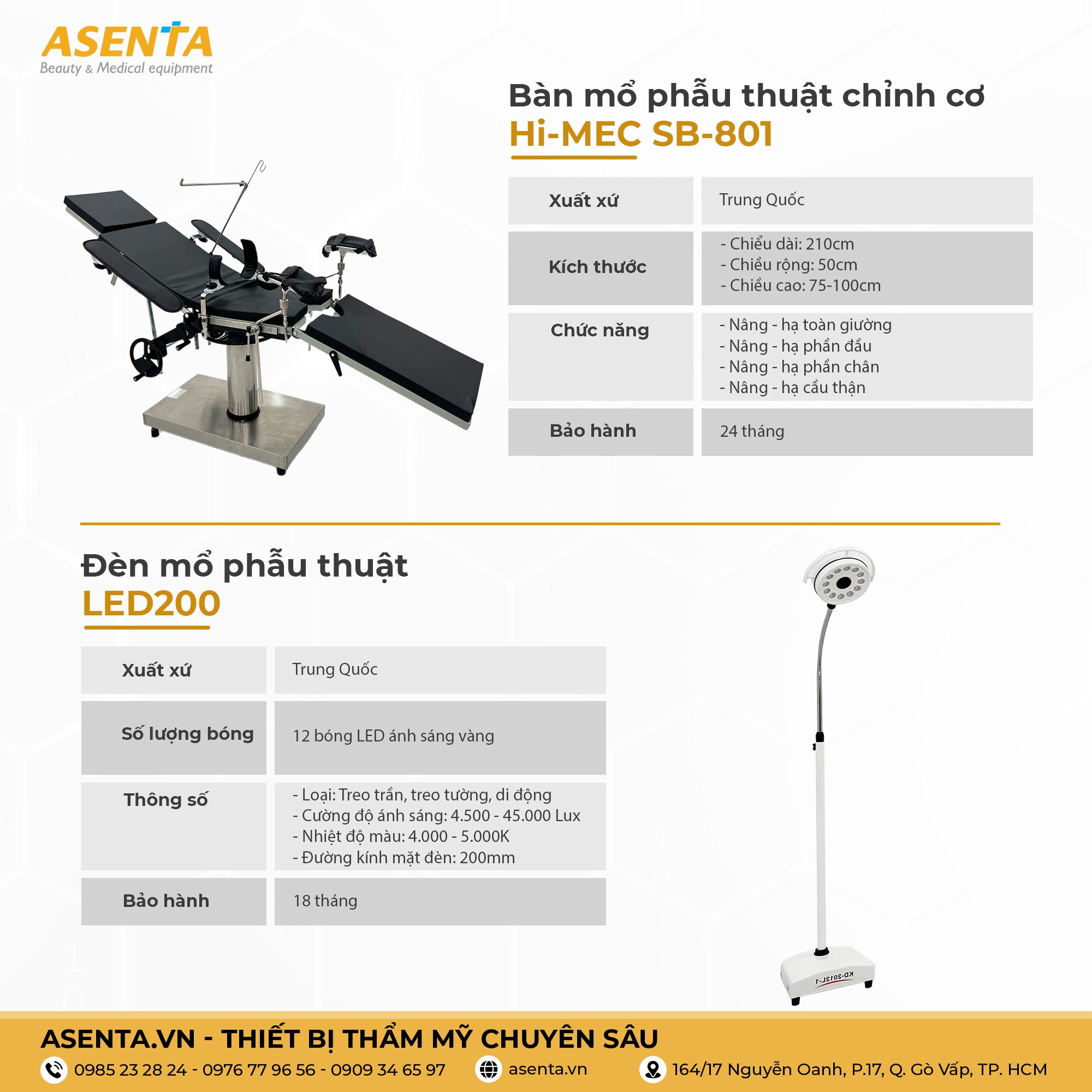 Setup combo thiết bị phòng phẫu - Gói cơ bản