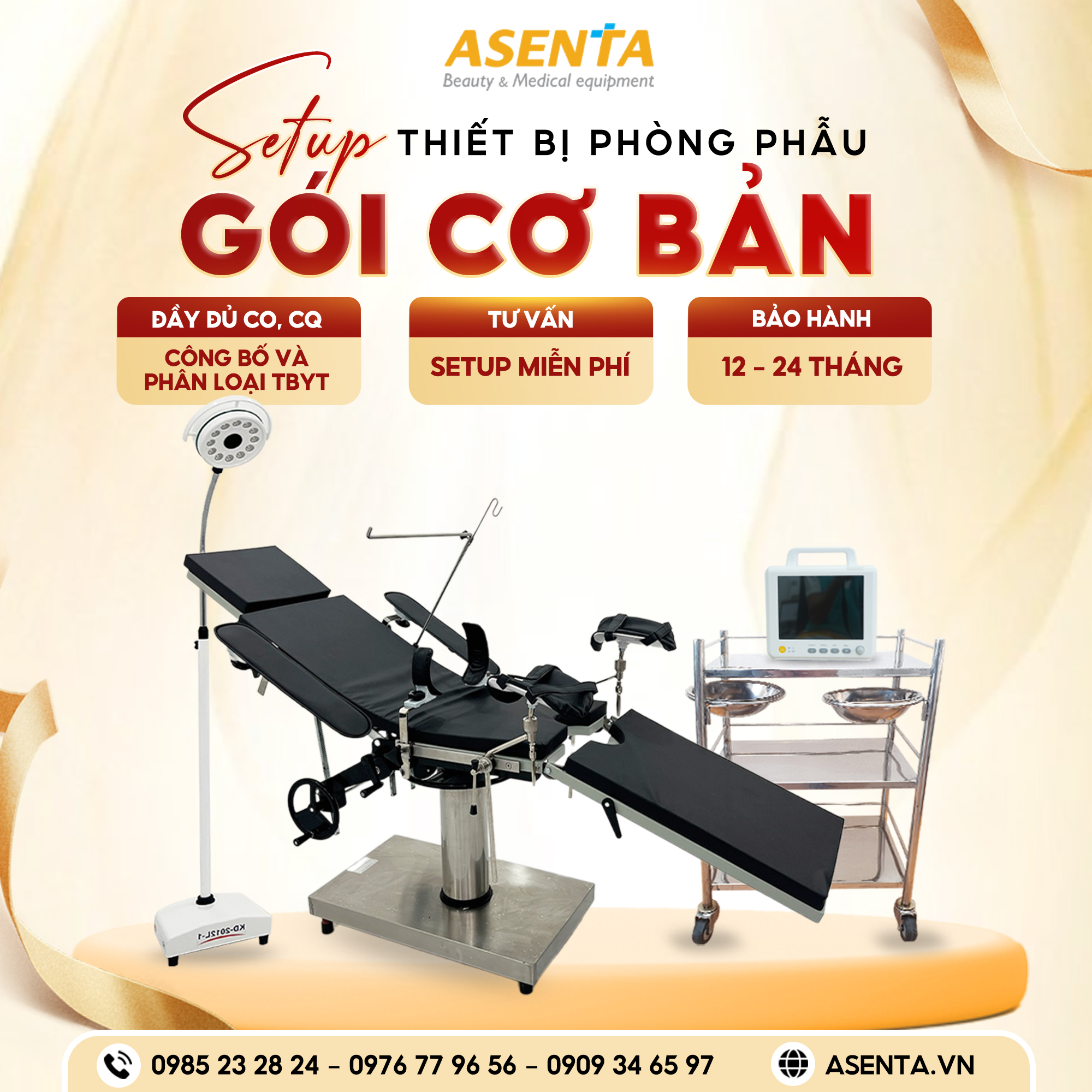 Setup combo thiết bị phòng phẫu - Gói cơ bản