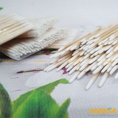 Tăm bông gỗ phun xăm thẩm mỹ