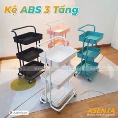 Xe Đẩy Spa 3 Tầng Khay Nhựa ABS