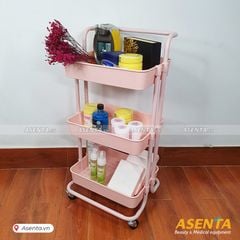 Xe Đẩy Spa 3 Tầng Khay Nhựa ABS