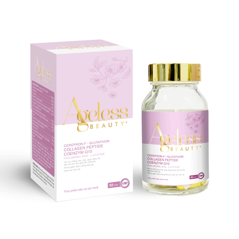  VIÊN UỐNG ĐẸP DA AGELESS BEAUTY+ hỗ trợ làm đẹp da, chống lão hóa, giúp da khỏe mạnh từ bên trong 