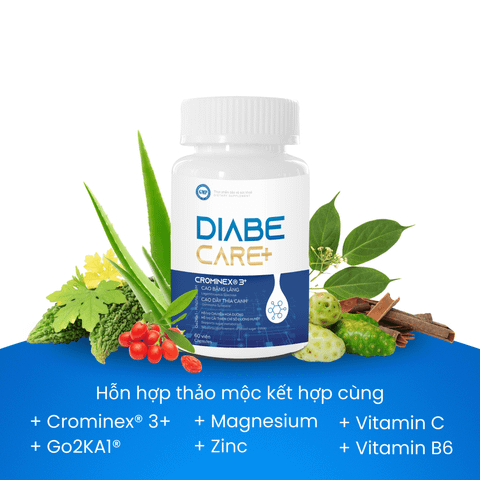  VIÊN UỐNG HỖ TRỢ TIỂU ĐƯỜNG DIABE CARE+ hỗ trợ chuyển hóa đường, cải thiện chỉ số đường huyết 