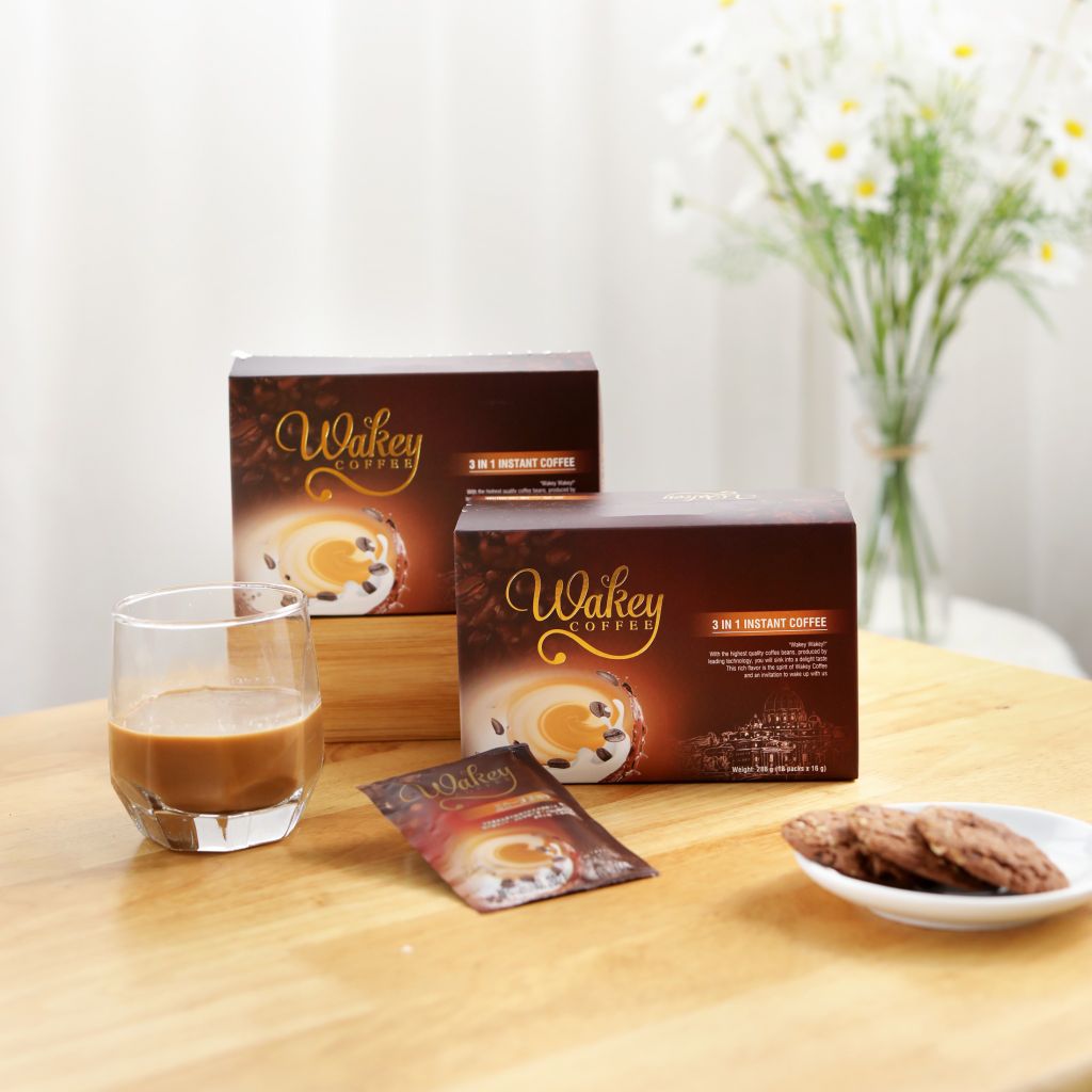 Cà phê sữa hòa tan Wakey 3in1 288g (18 gói x 16g)