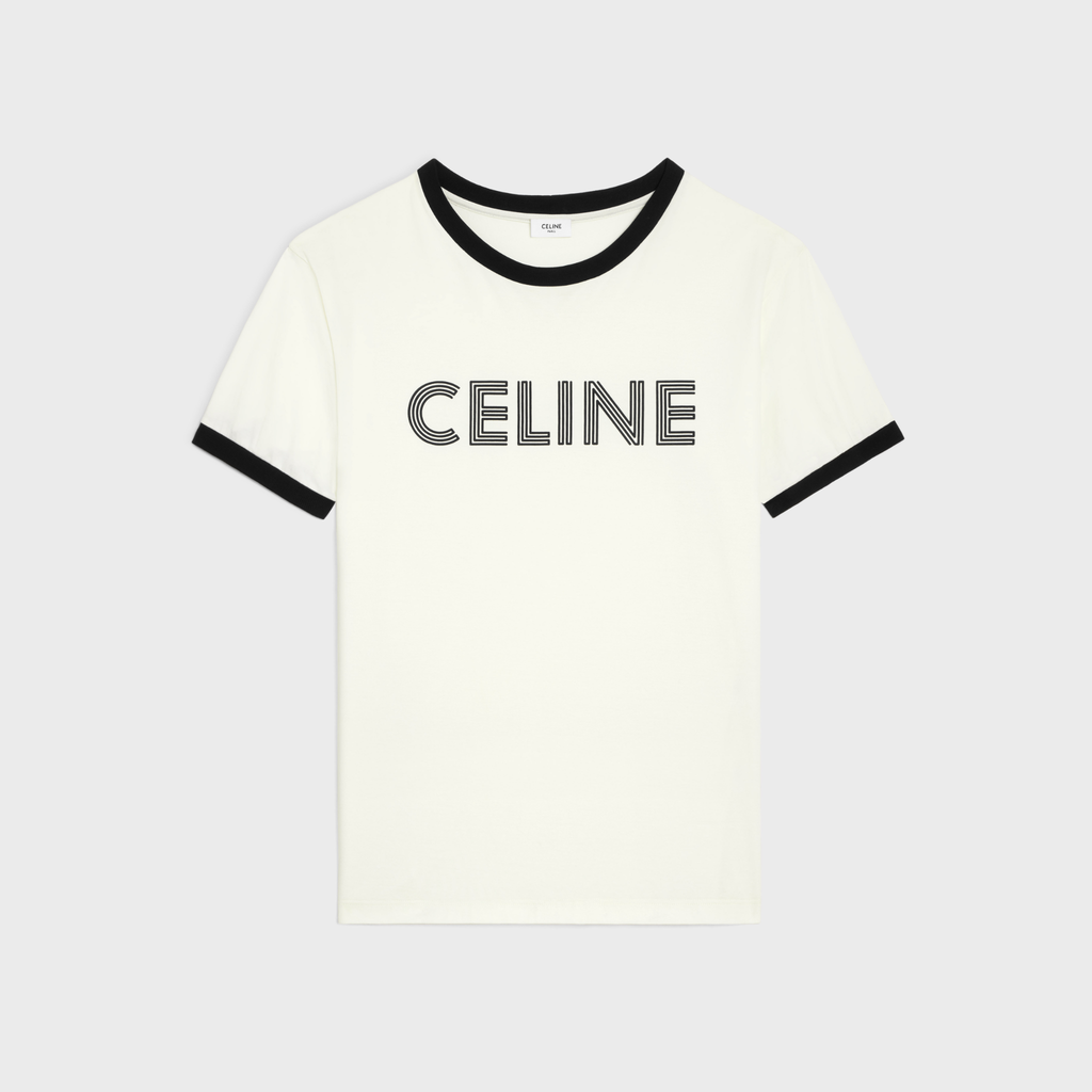 CELINE T-SHIRT - CELINE REGULAR T-SHIRT IN COTTON JERSEY