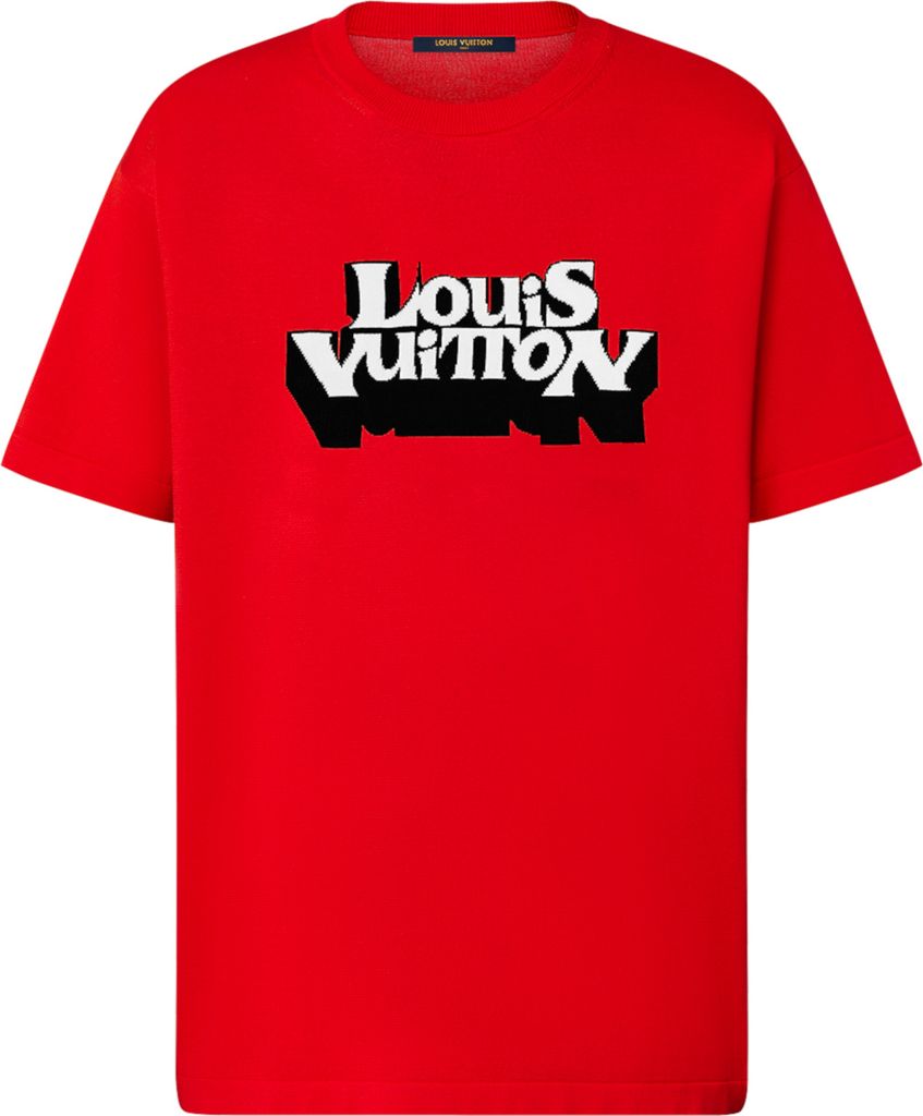 LOUIS VUITTON KNIT TEE RED LOGO thecashiervn